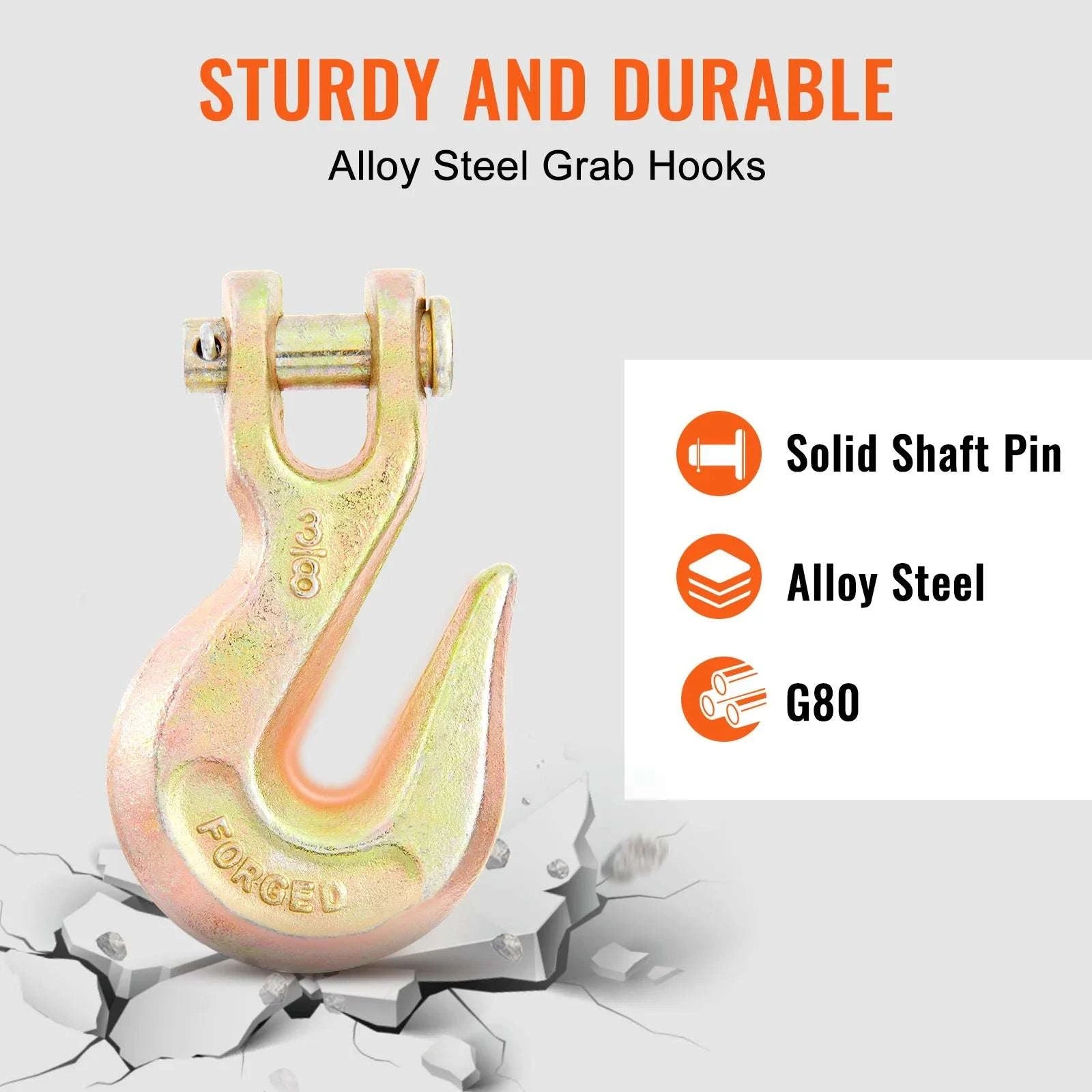 Grade 80 Binder Chain with Grab Hooks for Trailer & Load Tie Down-