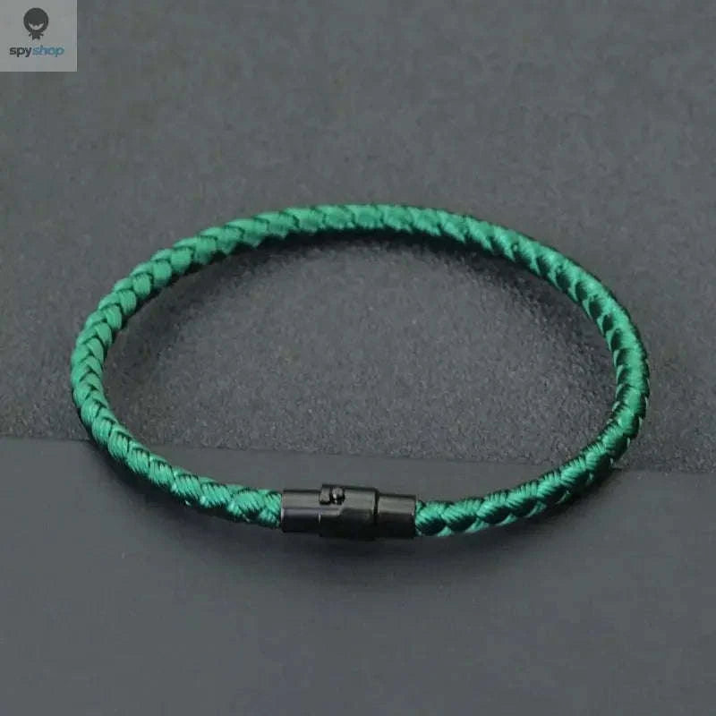 Grade A Red Thread Bracelet – Classic Rope Design with Copper Accents-green / S 18.5cm 7.3Inch