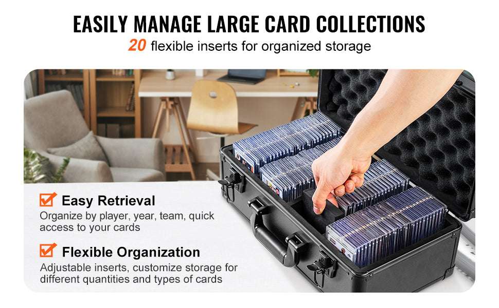 Graded Card Storage Box with Lock for PSA BGS SGC Cards-Combination Lock 108 / france
