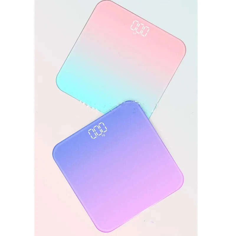 Gradient Color Intelligent LED Digital Glass Weight Scale-Turning Green