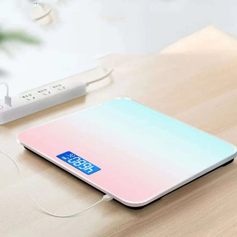 Gradient Color Intelligent LED Digital Glass Weight Scale-Turning Green