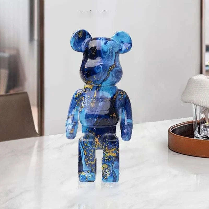 Graffiti Bear Resin Storage Figurine for Home Decor-R