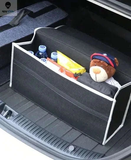 Gray Anti-Slip Car Trunk Organizer Box-Black-50-15-24cm