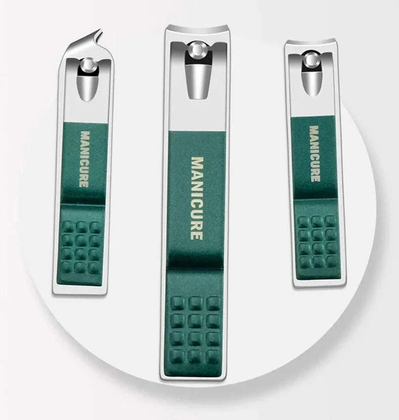 Green Manicure Set with Leather Case-18pcs set