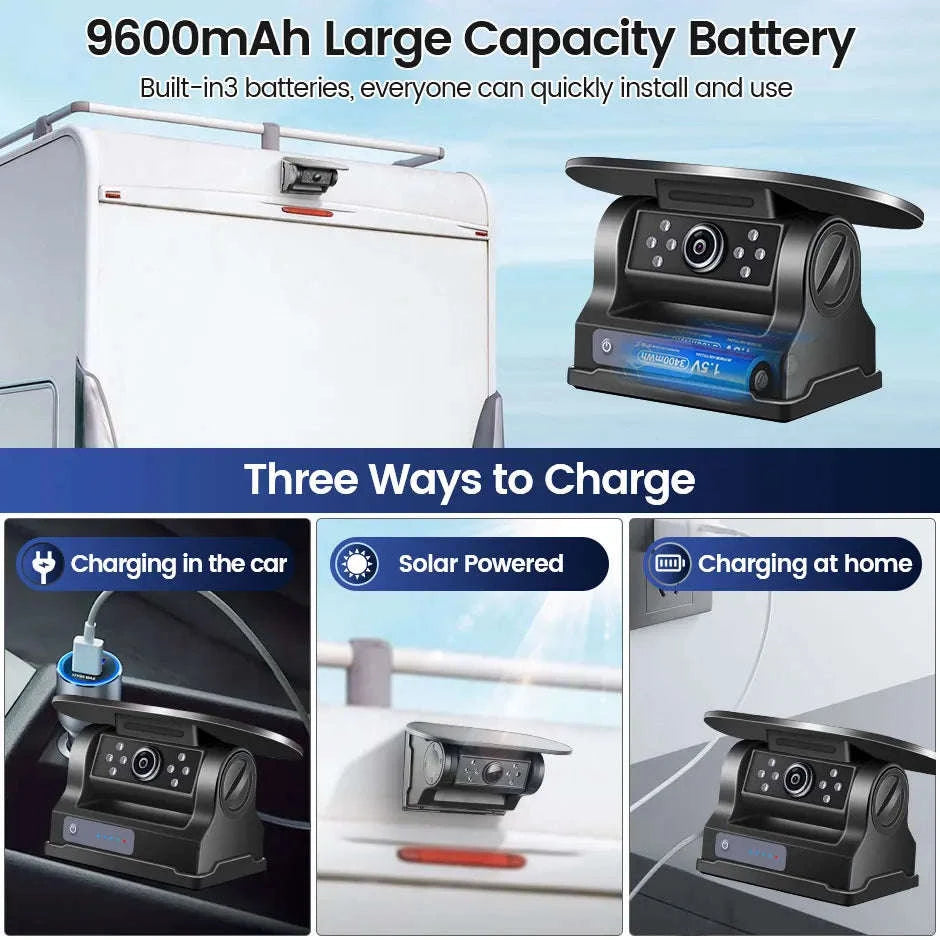 GreenYi 5G Wireless Solar Reversing Camera-Gold