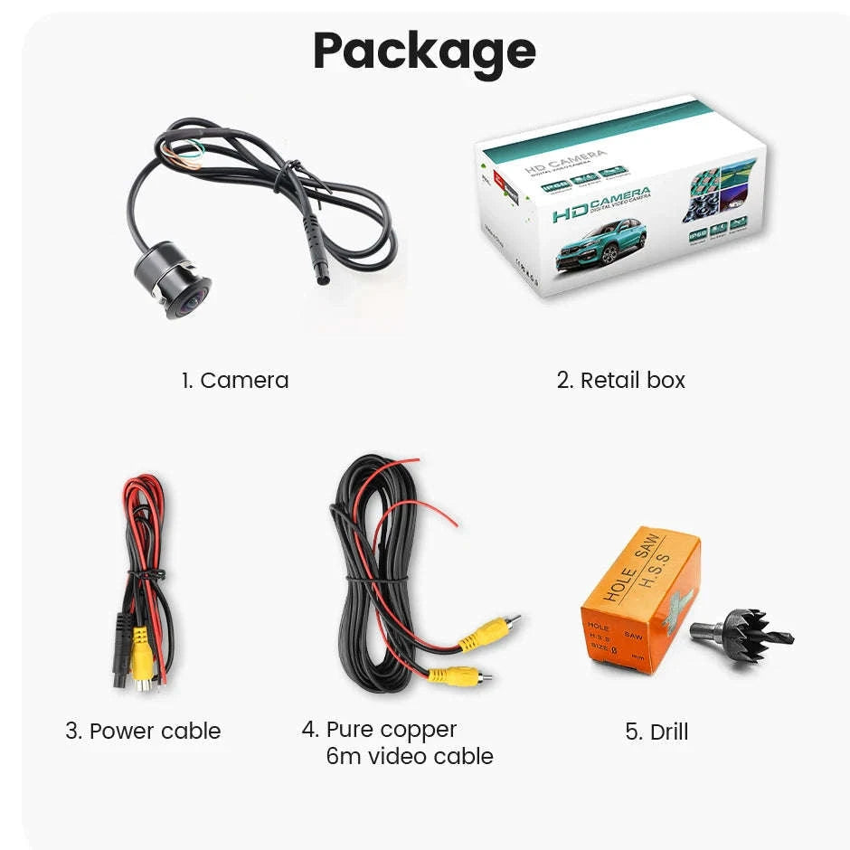 GreenYi AHD1080P Car Backup Camera-AHD720P / Black