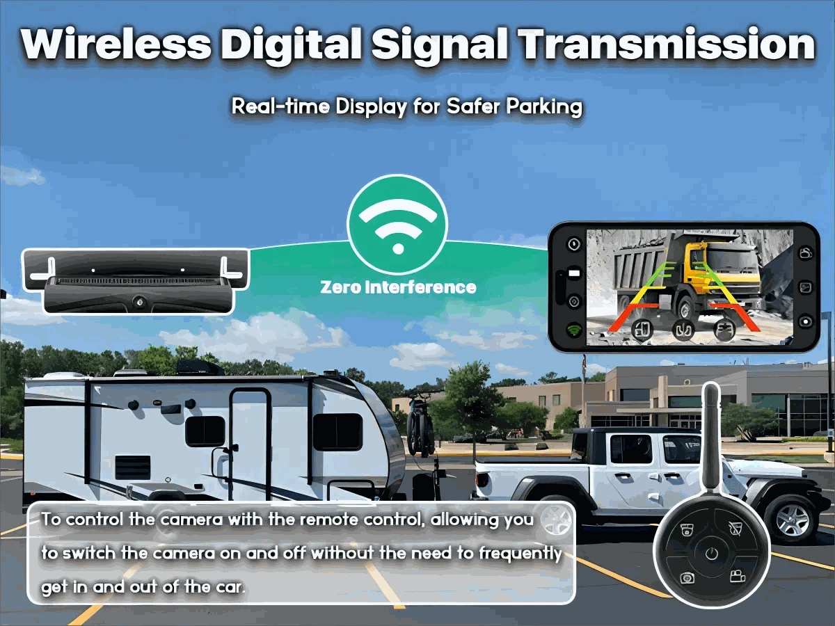 GreenYi Wireless Solar Reversing Camera-Default Title
