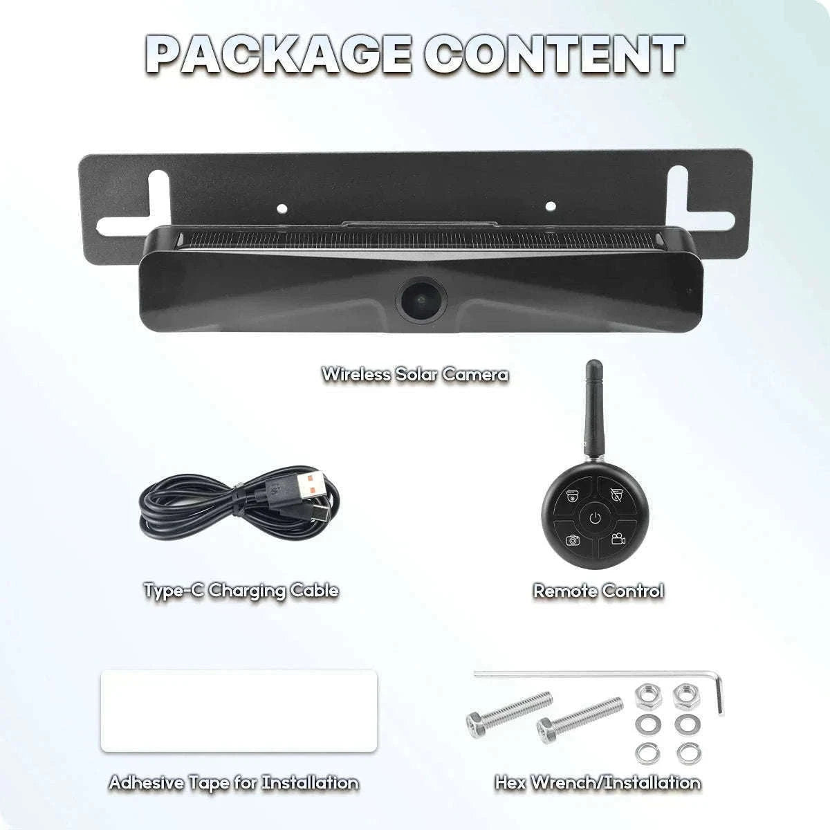 GreenYi Wireless Solar Reversing Camera with Wi‑Fi App Control-Default Title