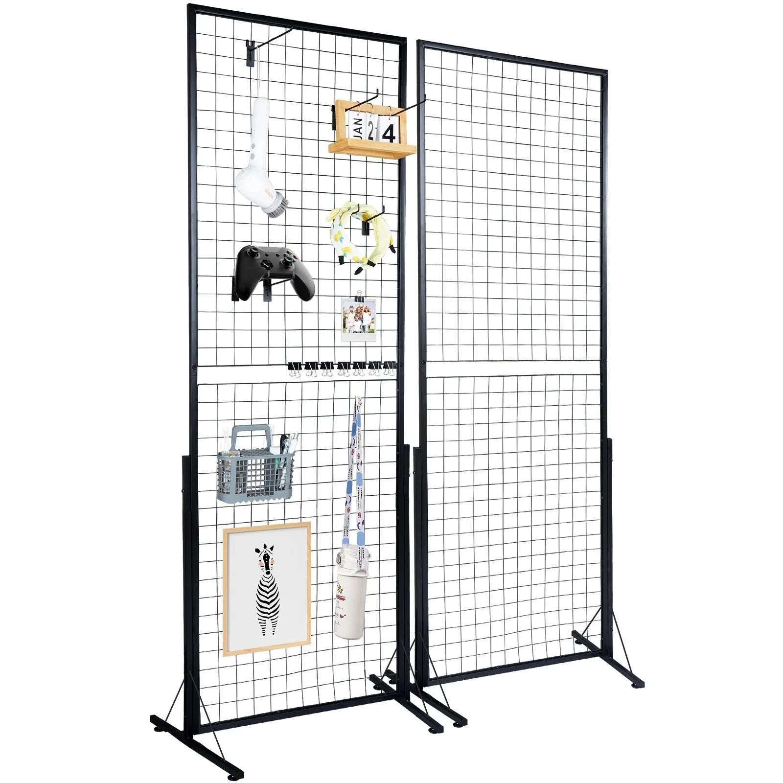 Grid Wall Display Panels with Hooks Double-Sided Rack Set-Floorstanding 2 Pack / CZECH REPUBLIC