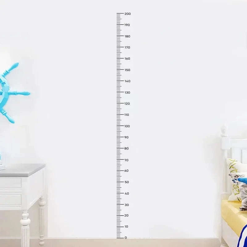 Growth Chart Wall Decal Sticker-black