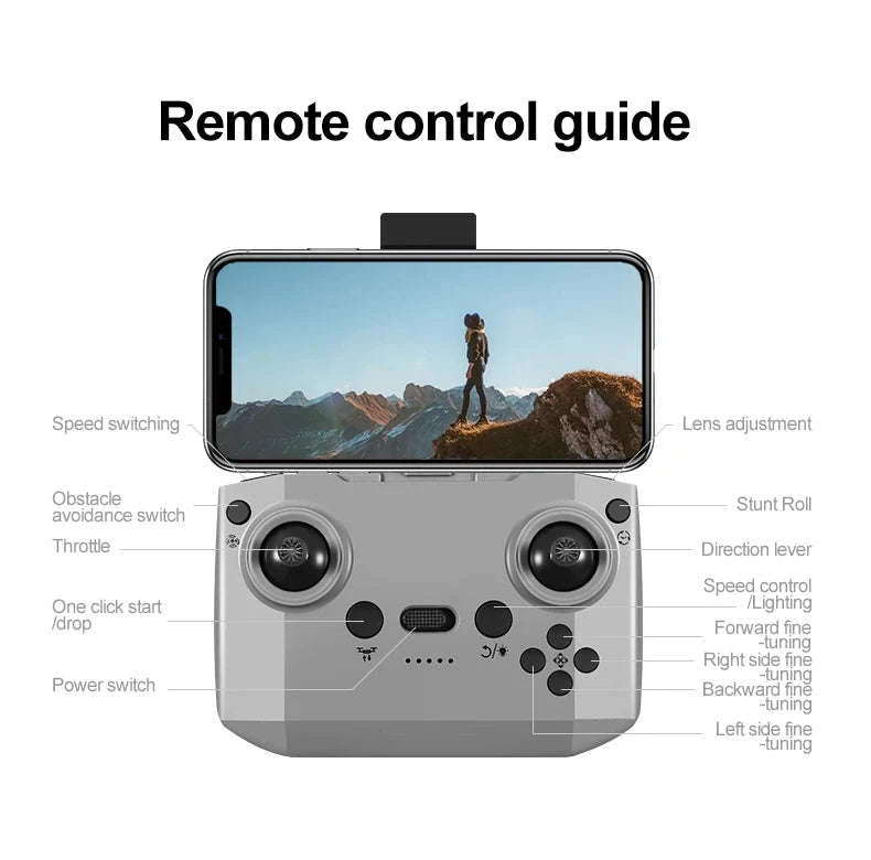 GT3 Mini Foldable Drone With 8K Dual Camera-GT3 8K 1Battery