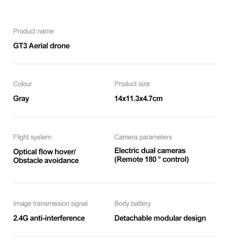 GT3 Mini Foldable Drone With 8K Dual Camera-GT3 8K 1Battery