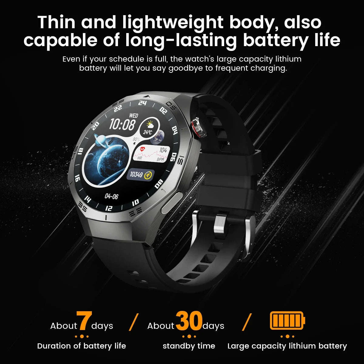 GT5 Pro Smartwatch with AMOLED Display and GPS-silvery / CHINA