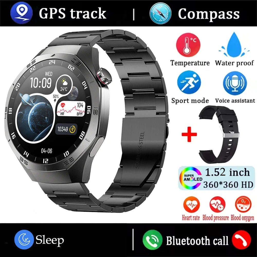GT5 Pro Smartwatch with AMOLED Display and GPS-silvery / CHINA