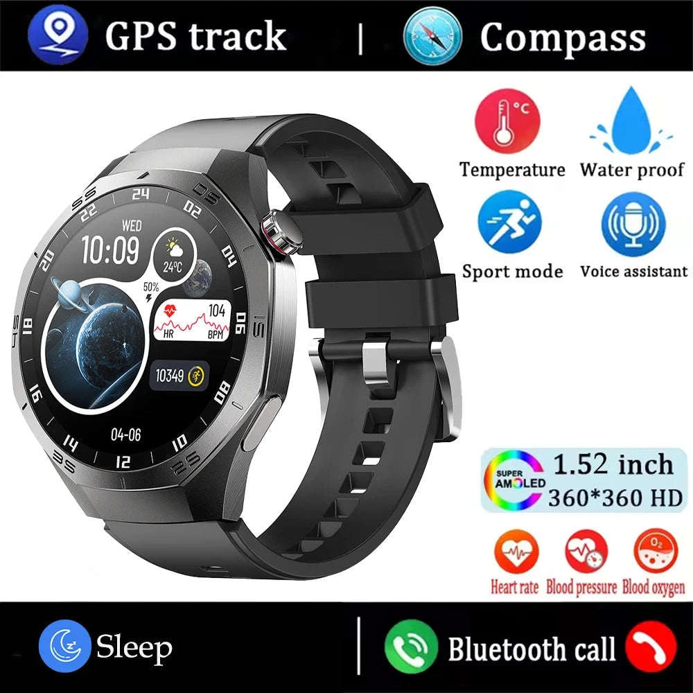 GT5 Pro Smartwatch with AMOLED Display and GPS-silvery / CHINA