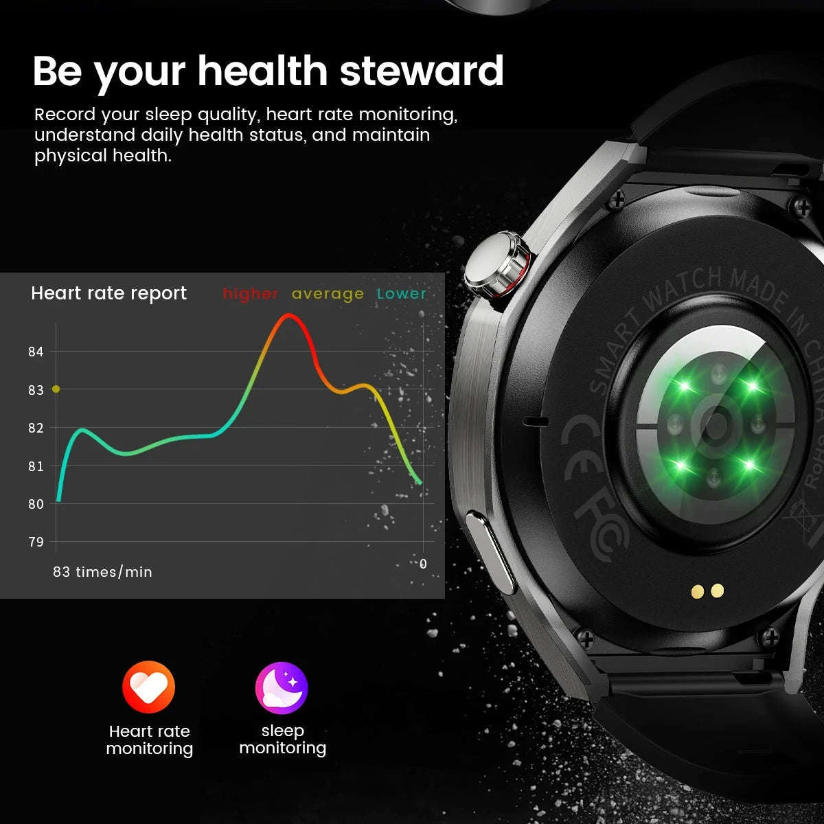 GT5 Pro Smartwatch with AMOLED Display and GPS-silvery / CHINA