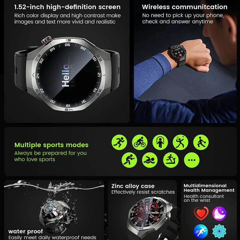 GT5 Pro Smartwatch with AMOLED Display and GPS-silvery / CHINA