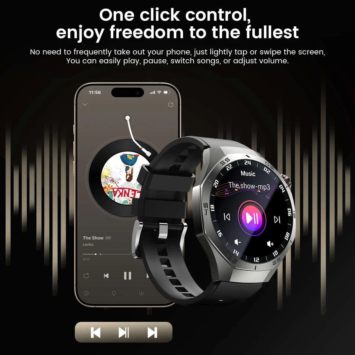 GT5 Pro Smartwatch with AMOLED Display and GPS-silvery / CHINA