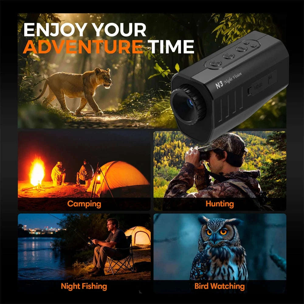 GTGUARD N3 1080P Night Vision Monocular with 5X Zoom-GTGUARD N3