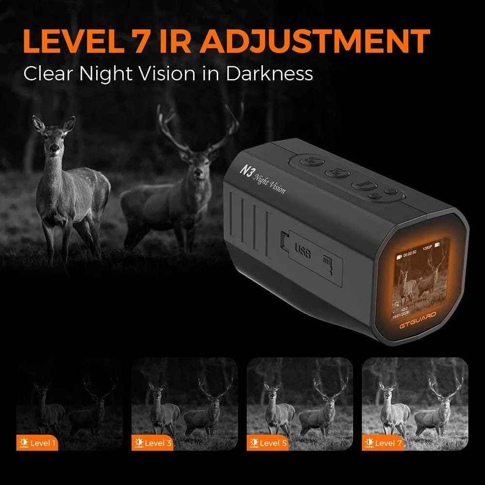 GTGUARD N3 Night Vision Monocular with 4K-Style HD Recording-N3 / United States