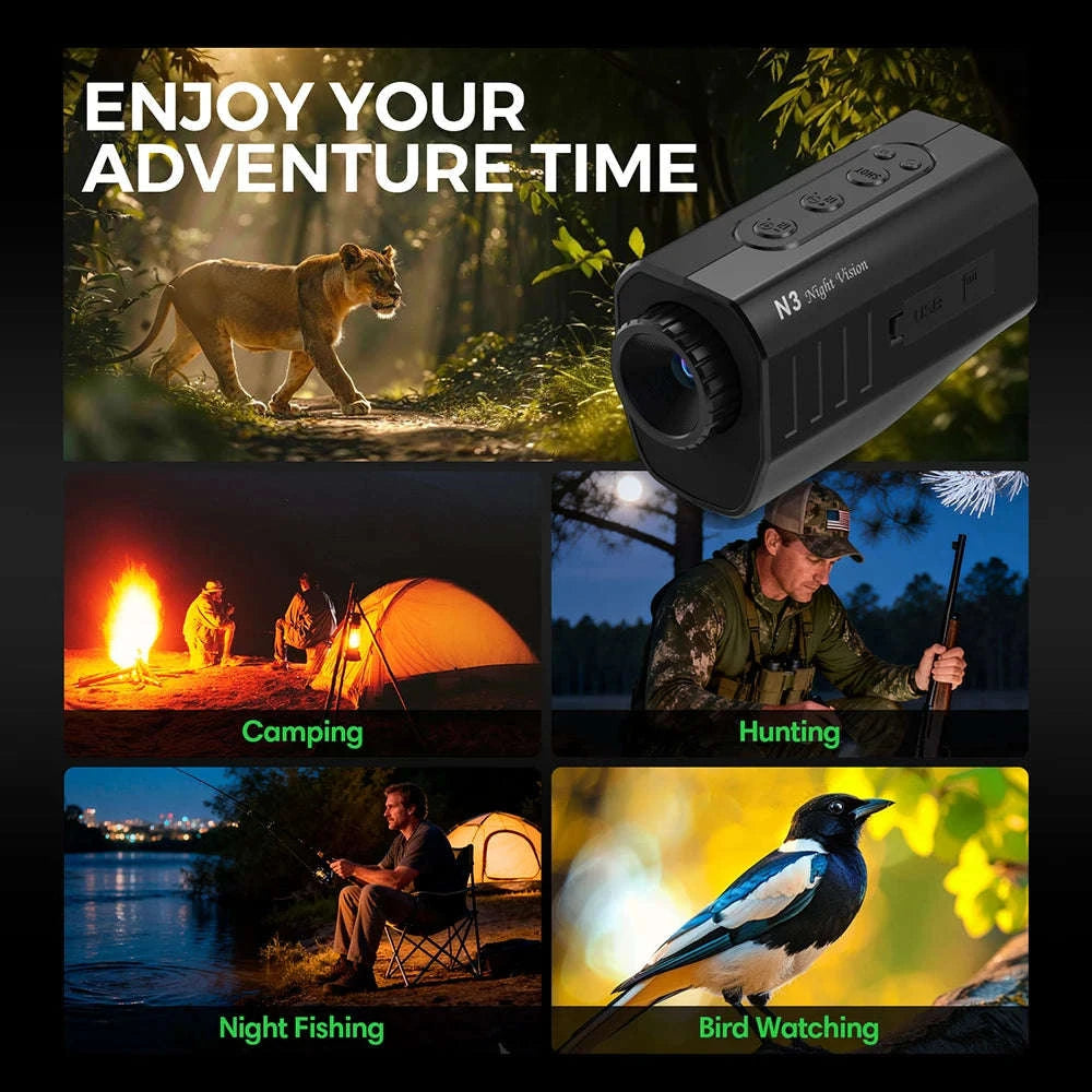GTGUARD N3 Night Vision Monocular with 4K-Style HD Recording-N3 / United States