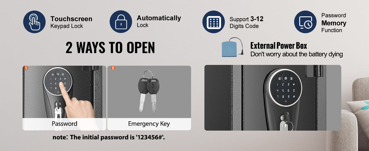 Rifle Gun Safe Cabinet with Digital Keypad or Fingerprint Lock