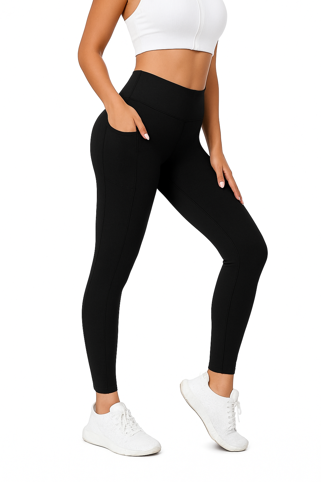 High Waisted Gym Cropped Pants for Comfortable Training