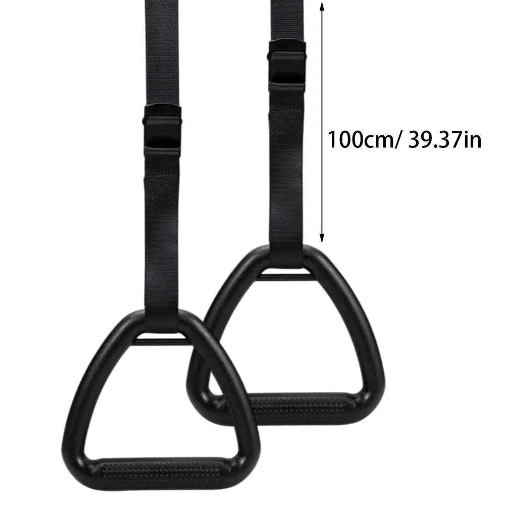 Gymnastic Rings with Adjustable Straps for Strength Training-1M