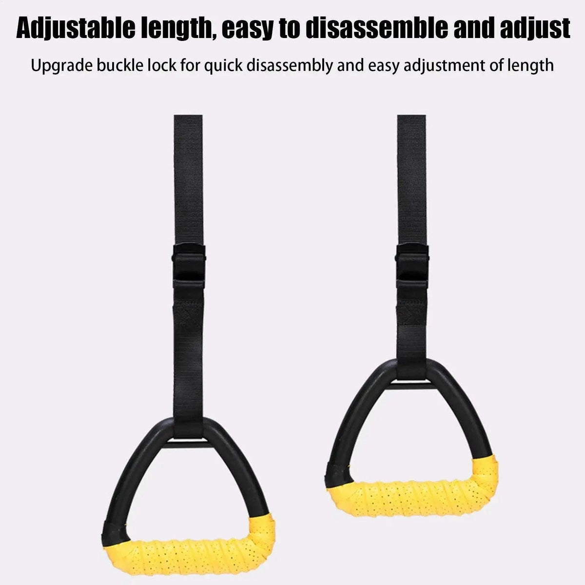 Gymnastic Rings with Adjustable Straps for Strength Training-1M