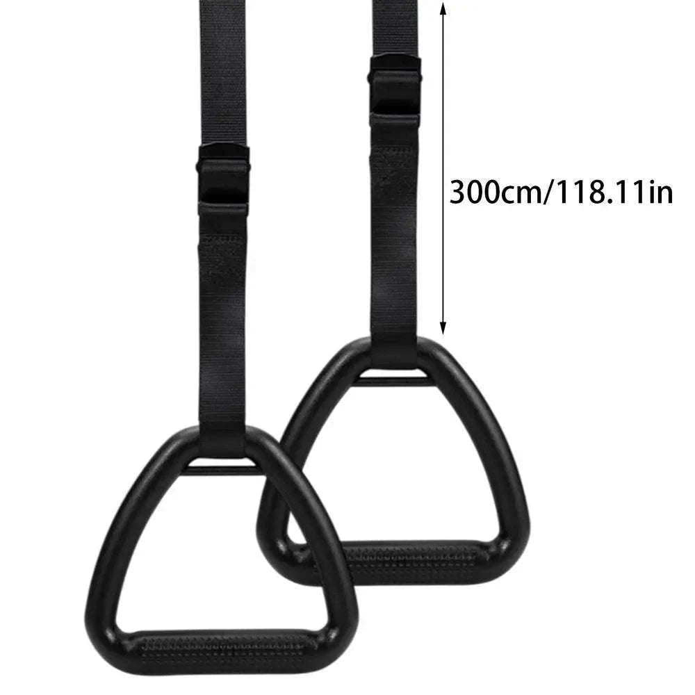 Gymnastic Rings with Adjustable Straps for Strength Training-1M
