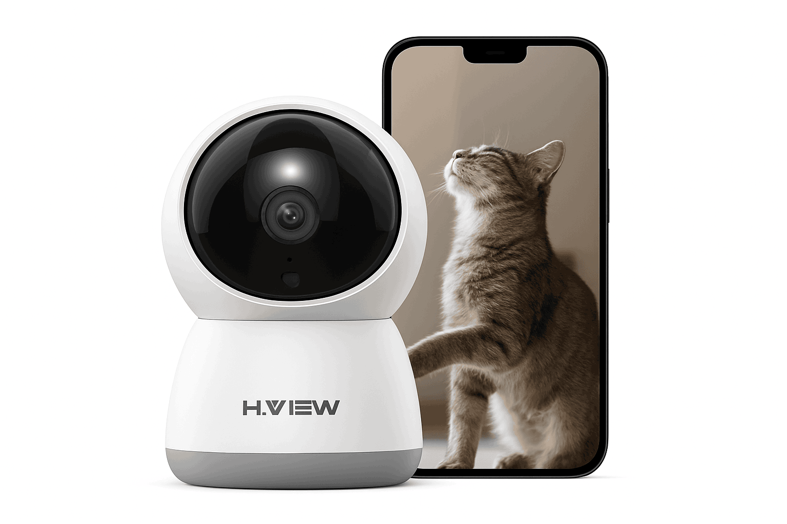 H.VIEW 3MP WiFi Indoor Security Camera with AI Detection-france