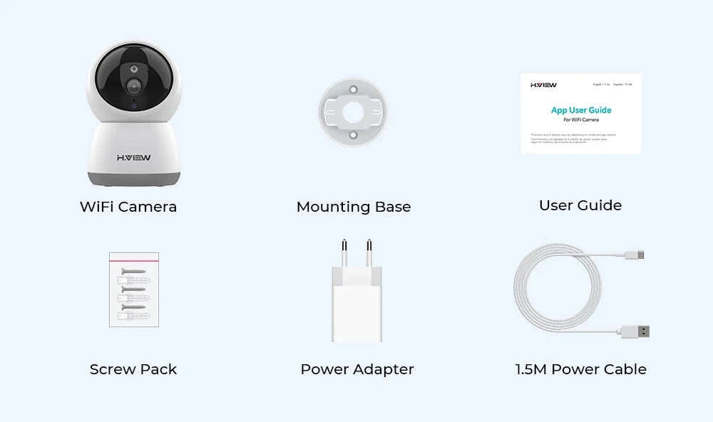 H.VIEW 3MP WiFi Indoor Security Camera with AI Detection-france
