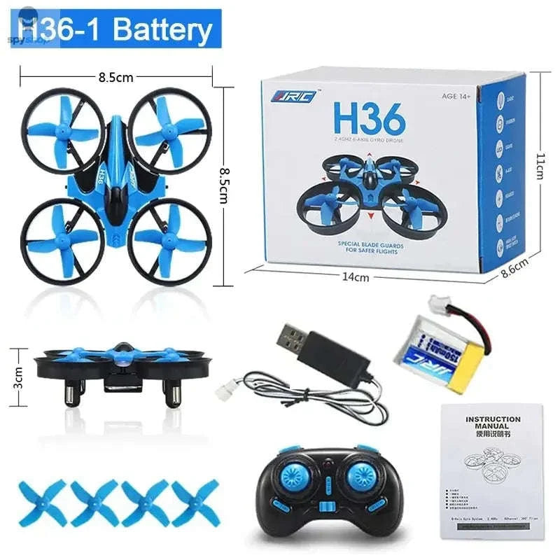 H36 Mini Drone 6‑Axis Quadcopter-blue