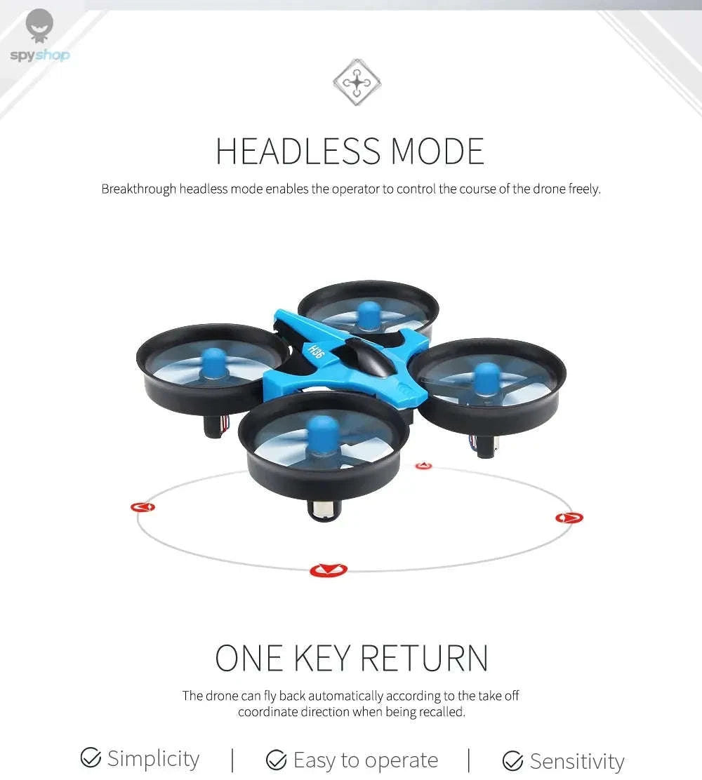 H36 Mini Drone 6‑Axis Quadcopter-blue