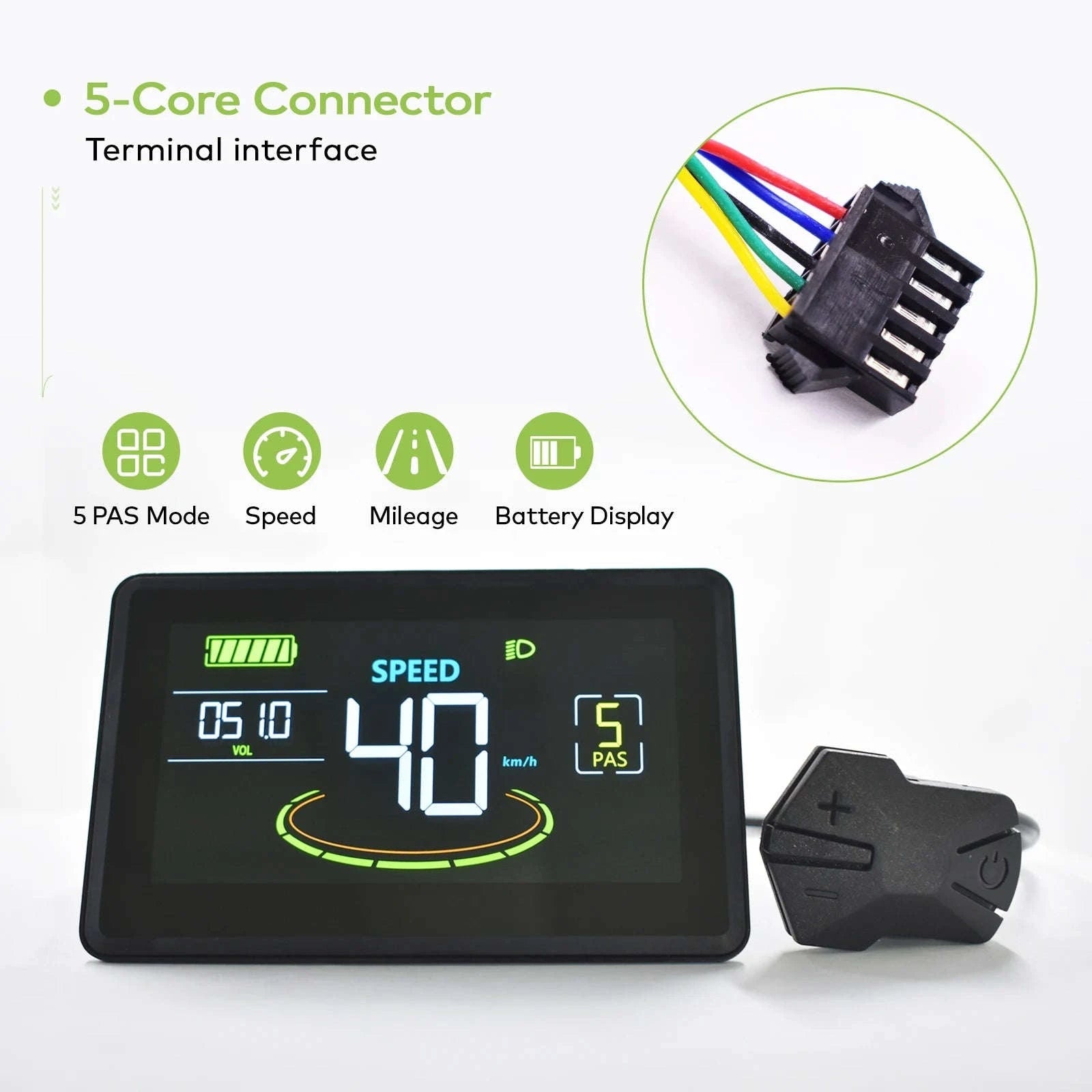 H6C Large Screen Bicycle Computer-SM 6Pin / CHINA