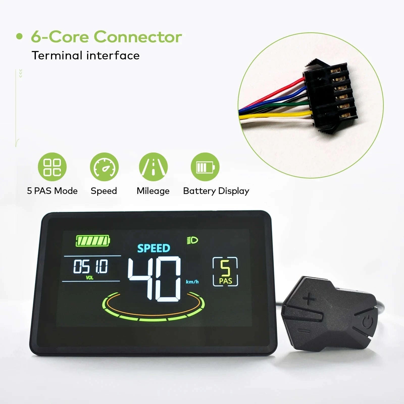 H6C Large Screen Bicycle Computer-SM 6Pin / CHINA