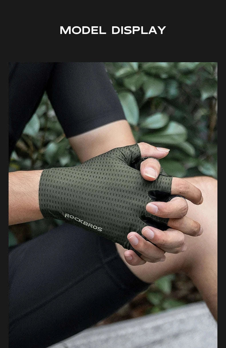 Half Finger Cycling Gloves for Summer MTB Riding-S376-GN / XXL