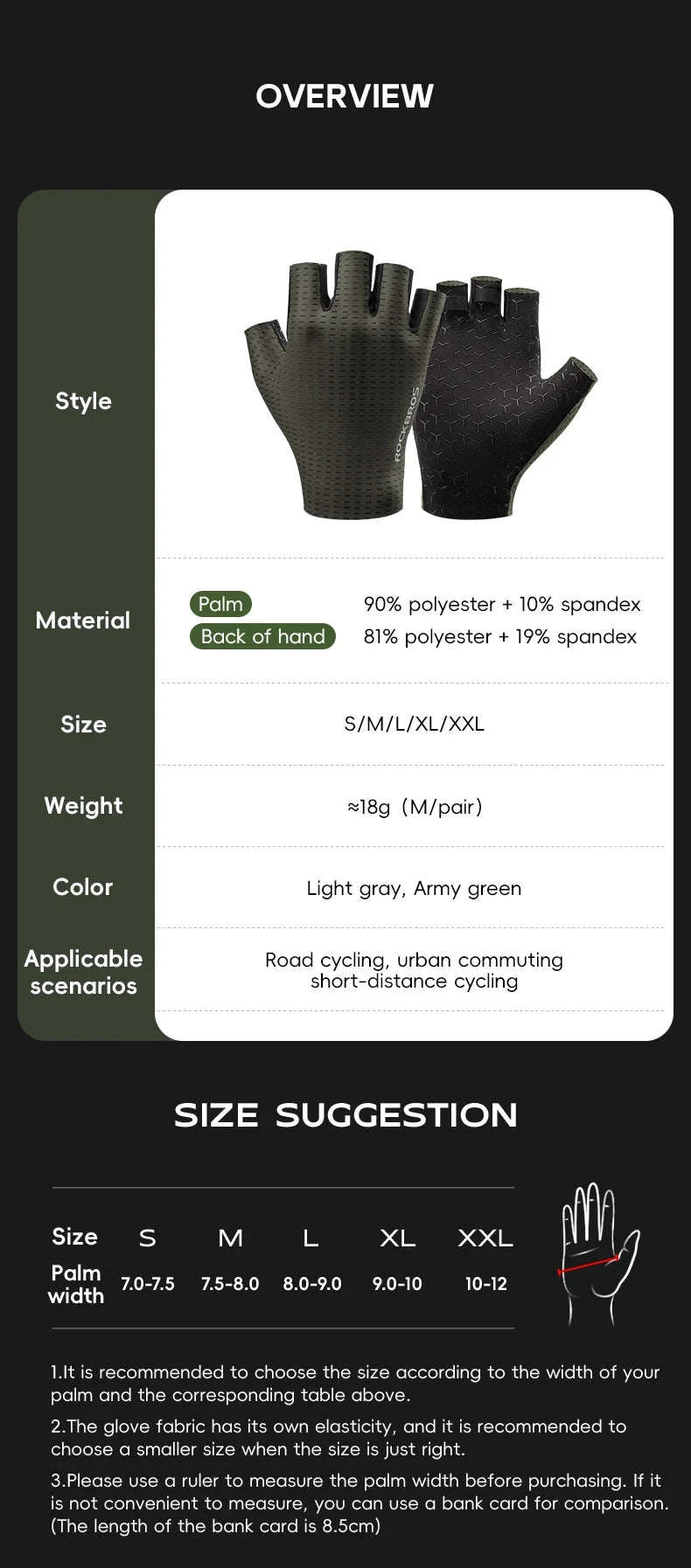 Half Finger Cycling Gloves for Summer MTB Riding-S376-GN / XXL
