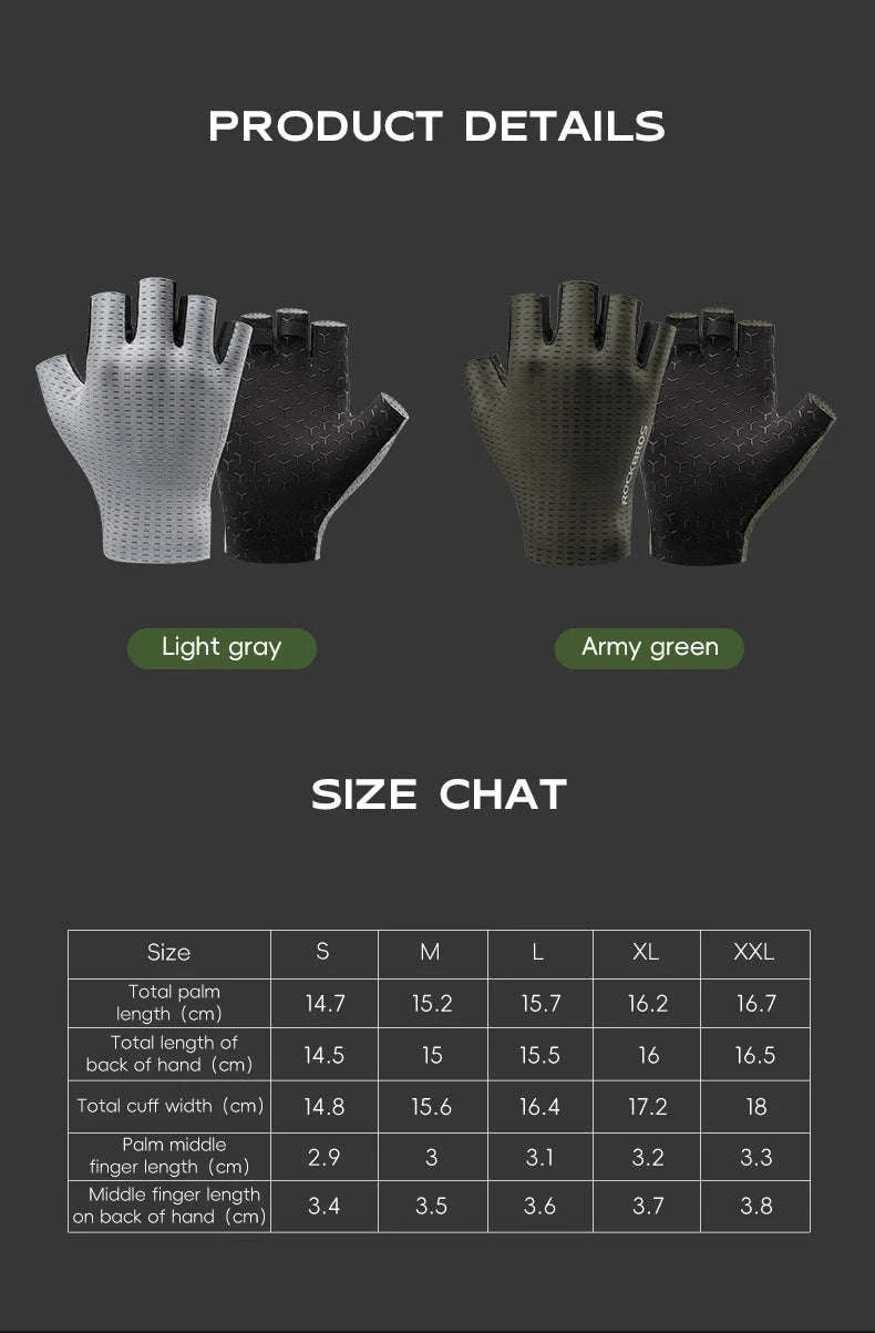 Half Finger Cycling Gloves for Summer MTB Riding-S376-GN / XXL