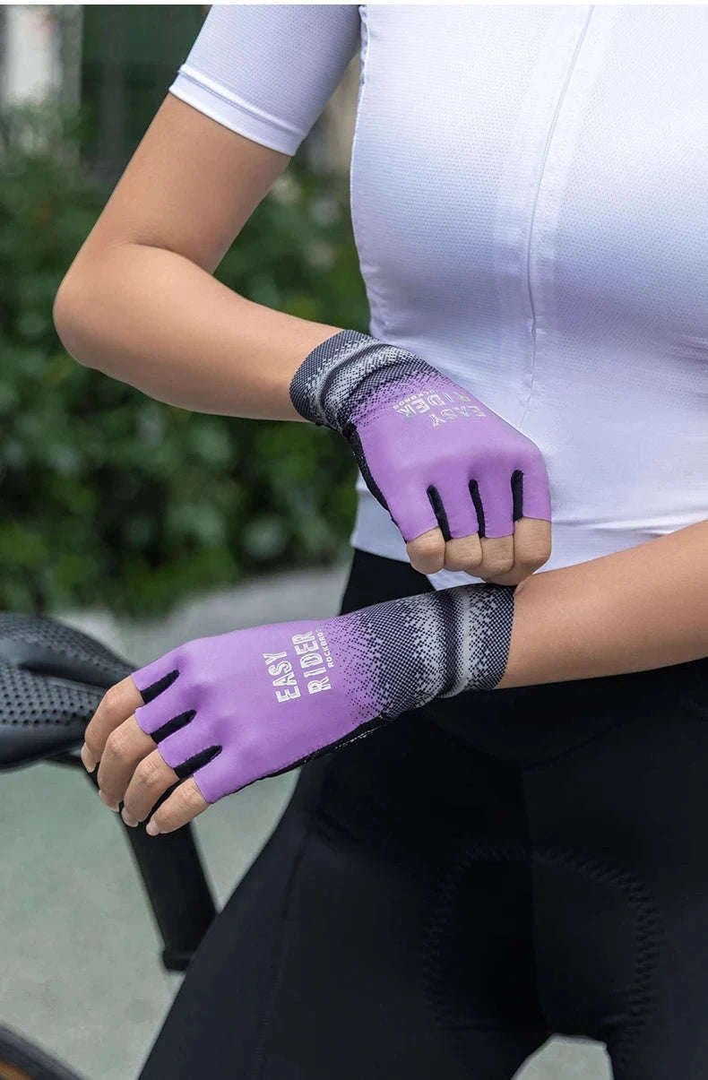 Half Finger Cycling Gloves for Women Shock Absorbing Breathable-S370-GN / XL