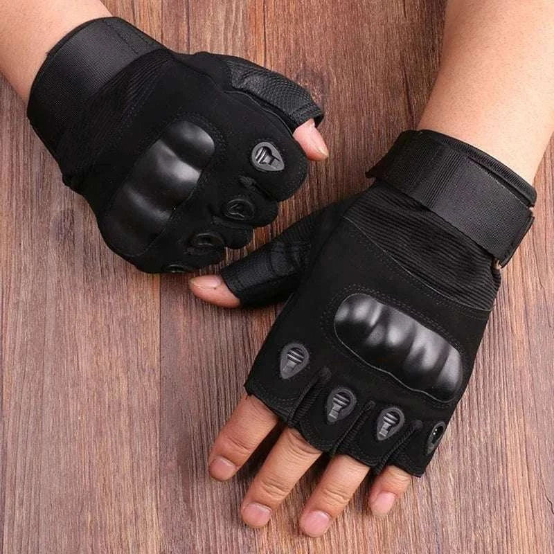 Half Finger Tactical Gloves for Cycling, Shooting & Outdoor Use-camouflage / M