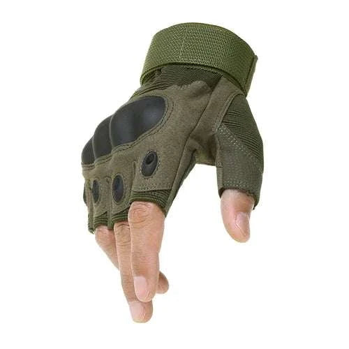 Half Finger Tactical Gloves for Cycling, Shooting & Outdoor Use-Sand Color-B / XL
