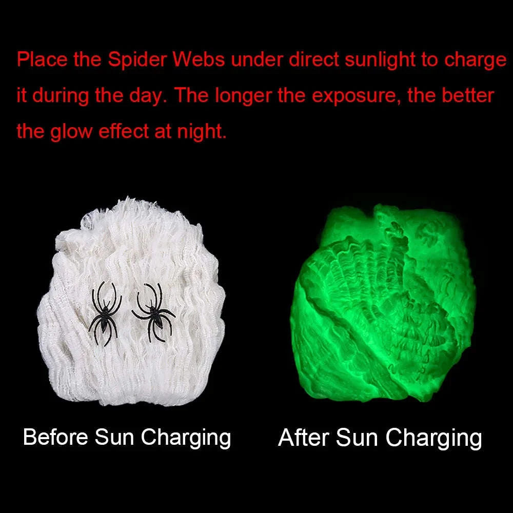 Halloween Fluorescent Spider Webs-Luminous Spider Web / 40g