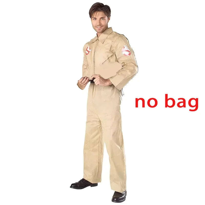 Halloween Ghostbusters Costume Jumpsuit for Adults-C / Adult 180