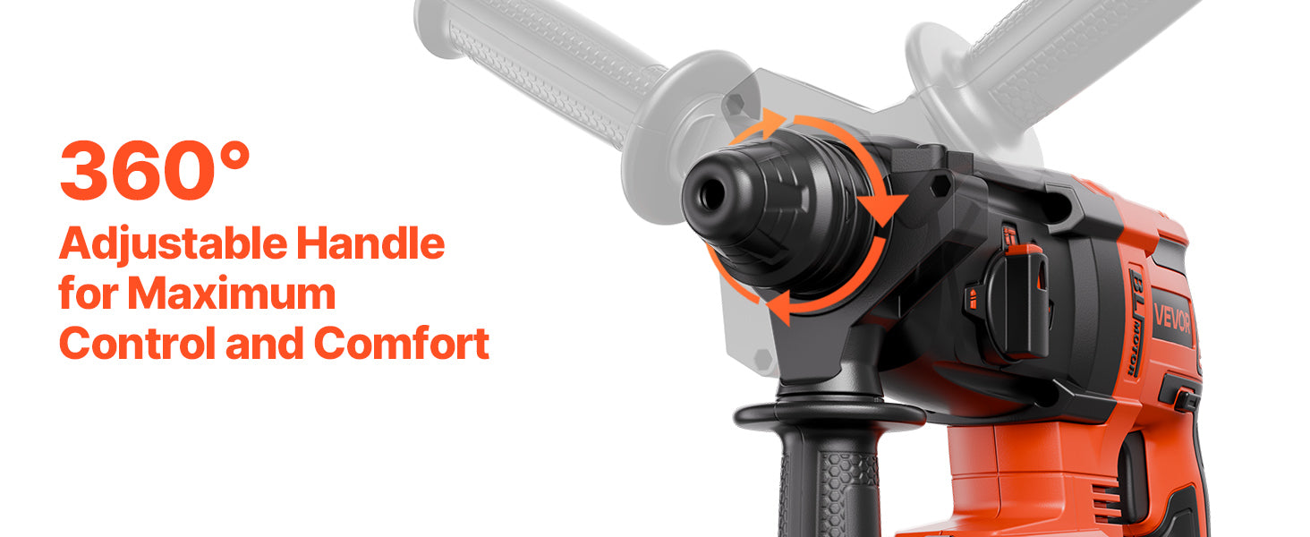 Cordless 20V SDS-Plus Rotary Hammer Drill 26mm with 4Ah Battery Kit