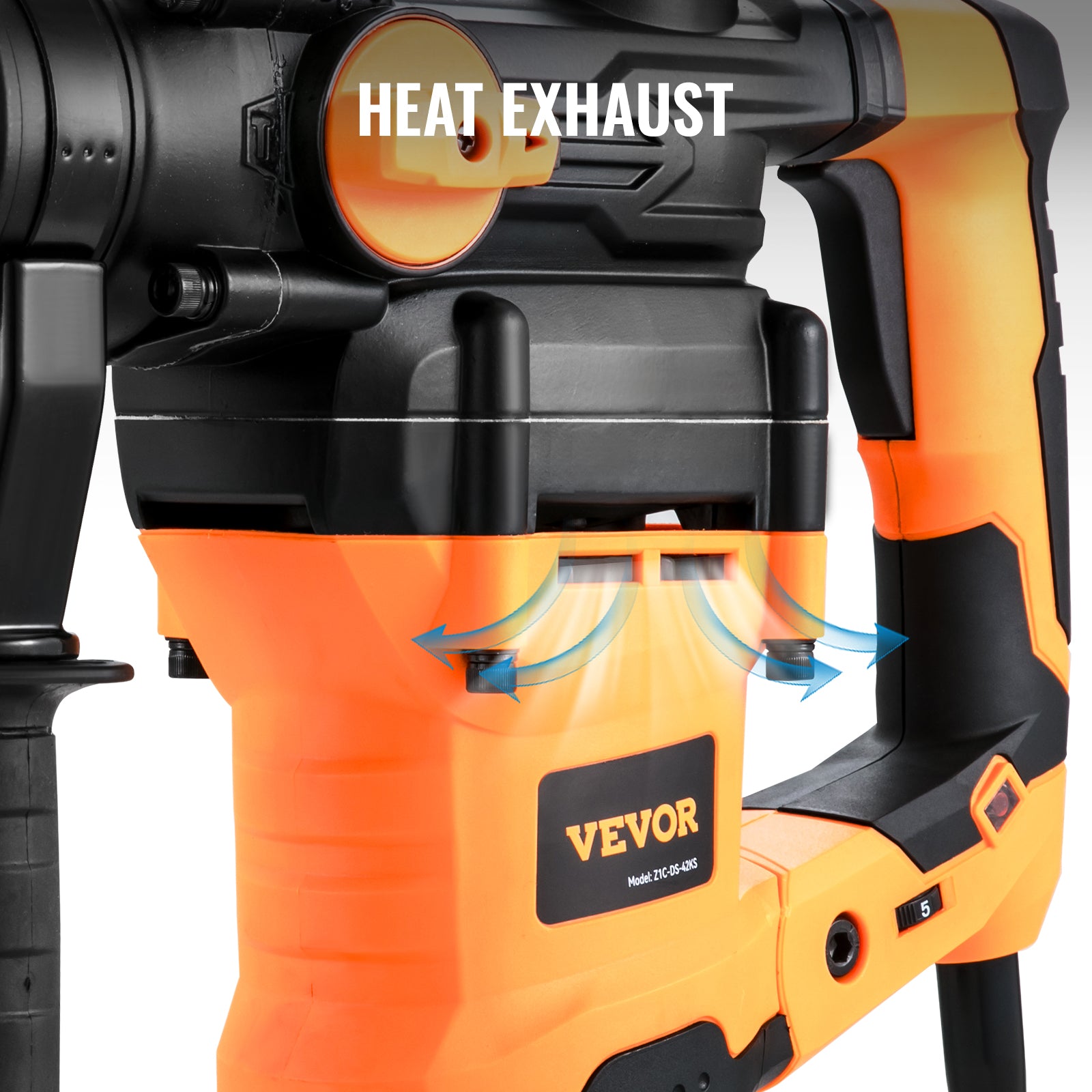 1600W Rotary Hammer Drill SDS Max 42mm 3 Mode Concrete Breaker