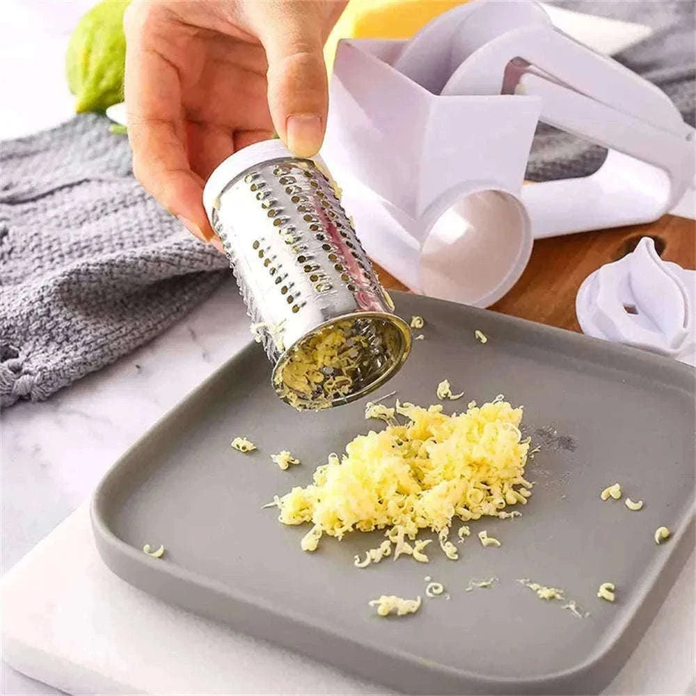 Hand-Cranked Cheese Grater for Fast, Even Shredding-white