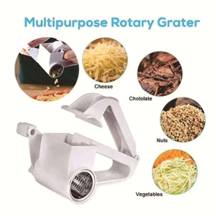 Hand-Cranked Cheese Grater for Fast, Even Shredding-white