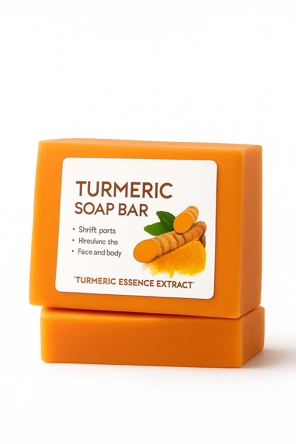 Sapone artigianale alla curcuma detergente illuminante per uso quotidiano