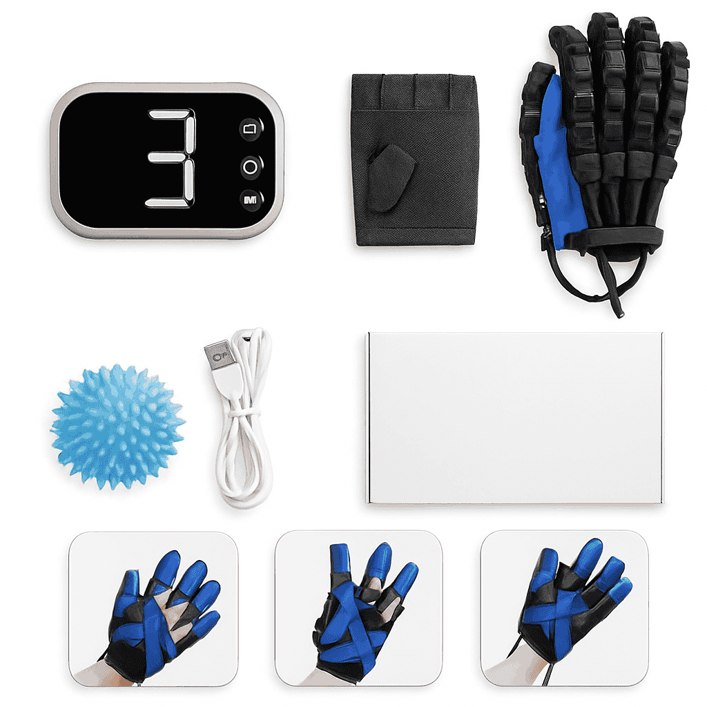 Hand Rehabilitation Glove for Finger Mobility Training-9 right / M